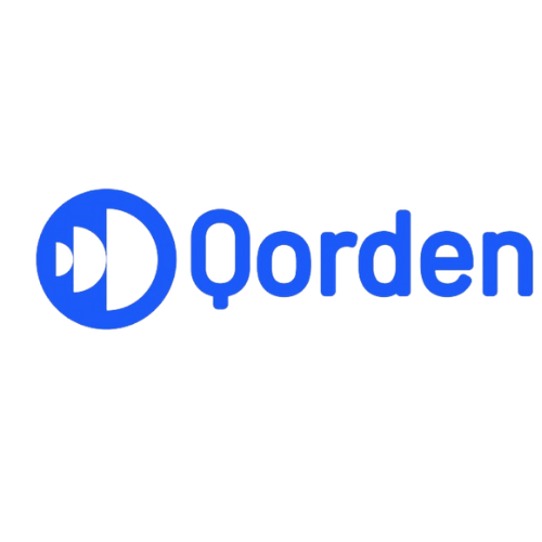 blue logo displaying the text Qorden